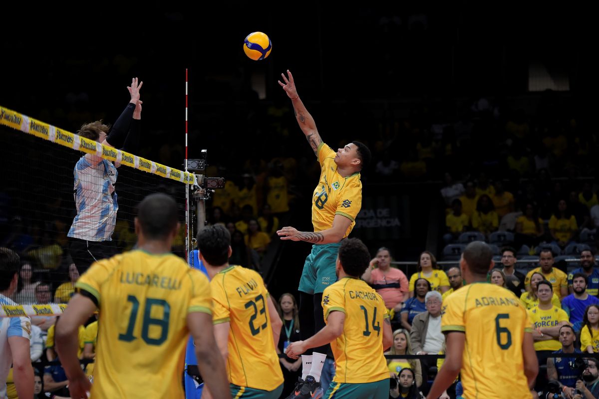Vôlei: Brasil bate Argentina, leva Sul-Americano e garante vaga em LA 2028