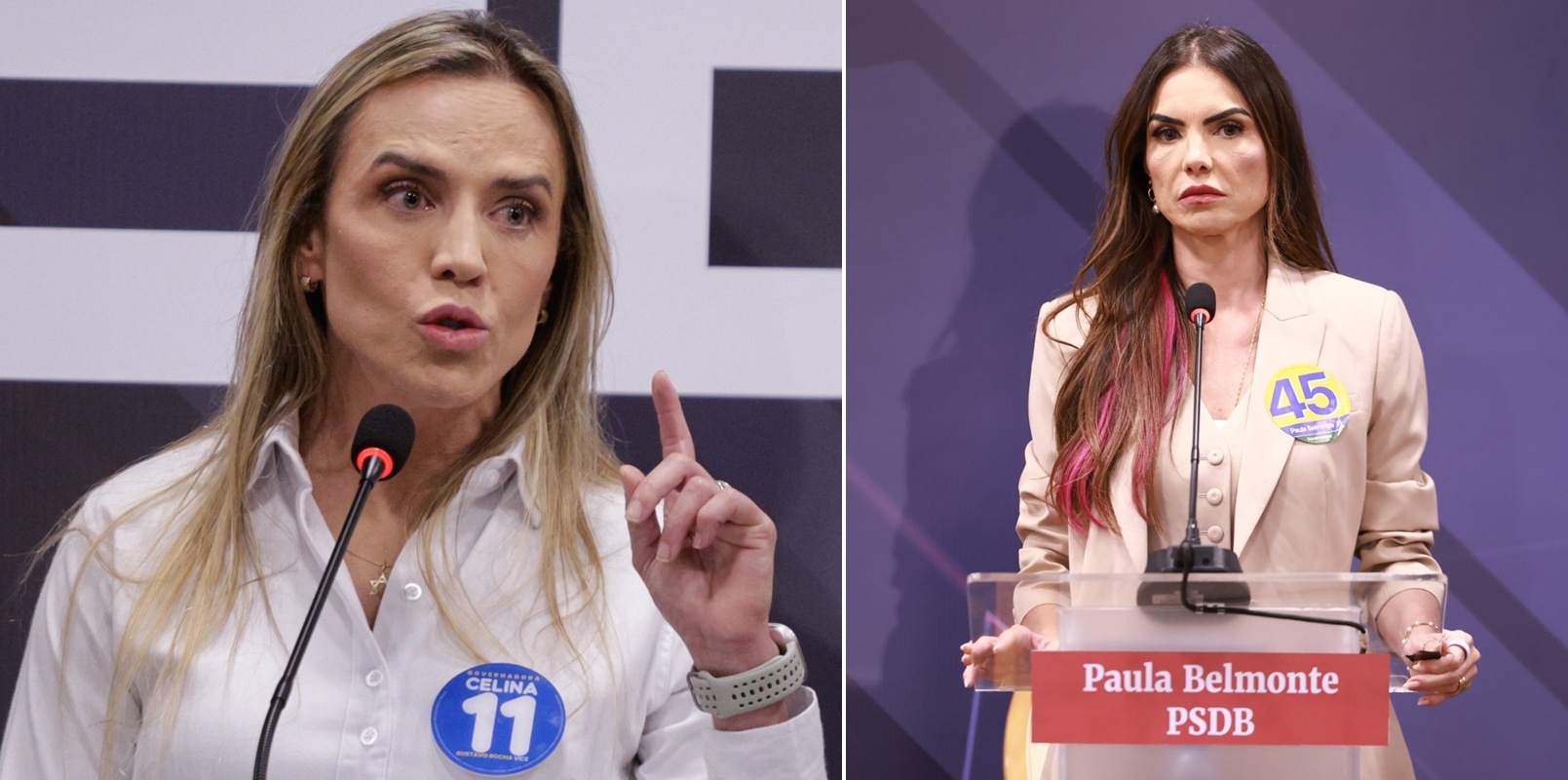 Celina e Paula Belmonte trocam acusações sobre denúncias contra maridos