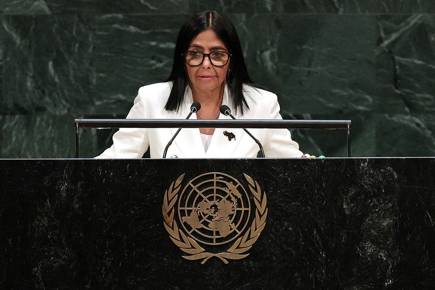 Delcy agradece relação de Trump com a Venezuela durante discurso na ONU