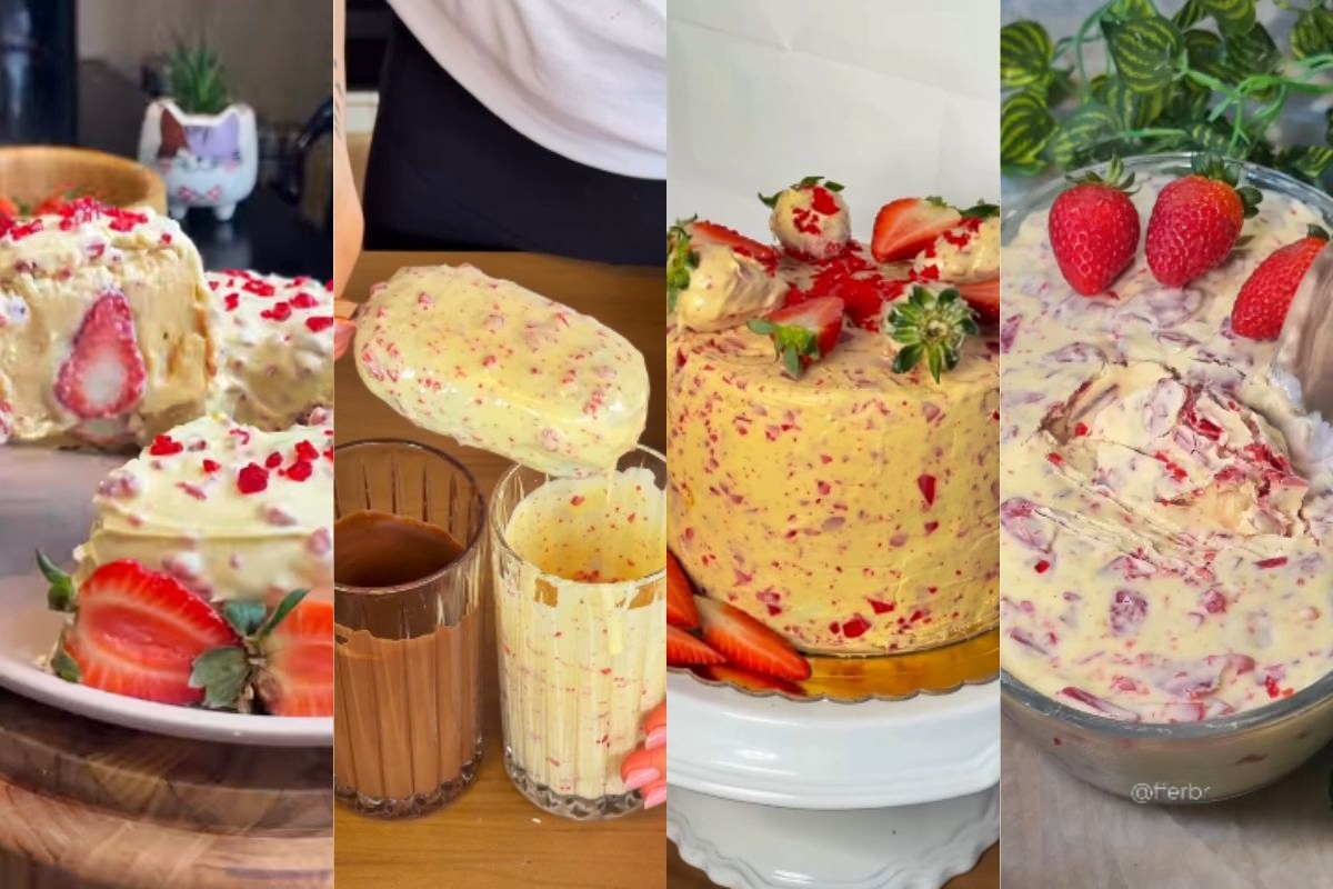 Morango cravejado ganha versões de picolé, bolo e até recheio de pastel