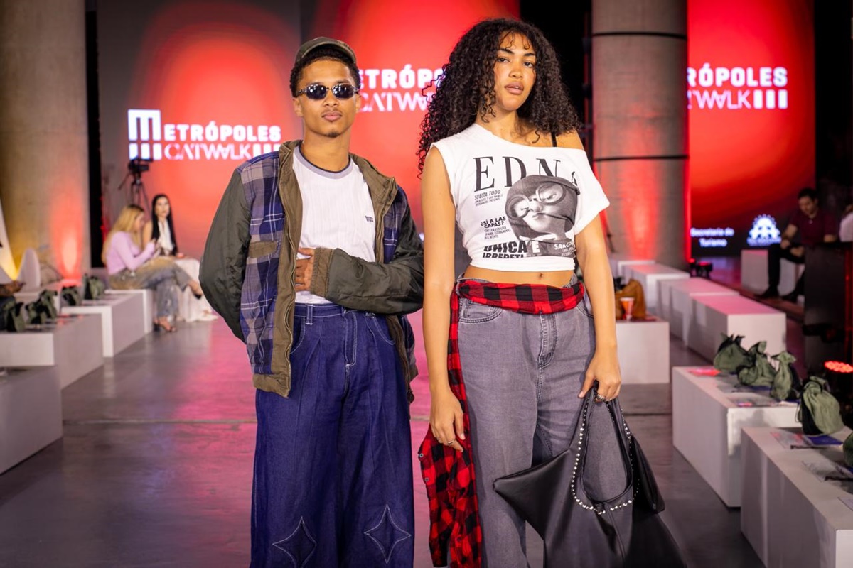 Endel Oliveira e Lua Pantaleão, no Metrópoles Catwalk