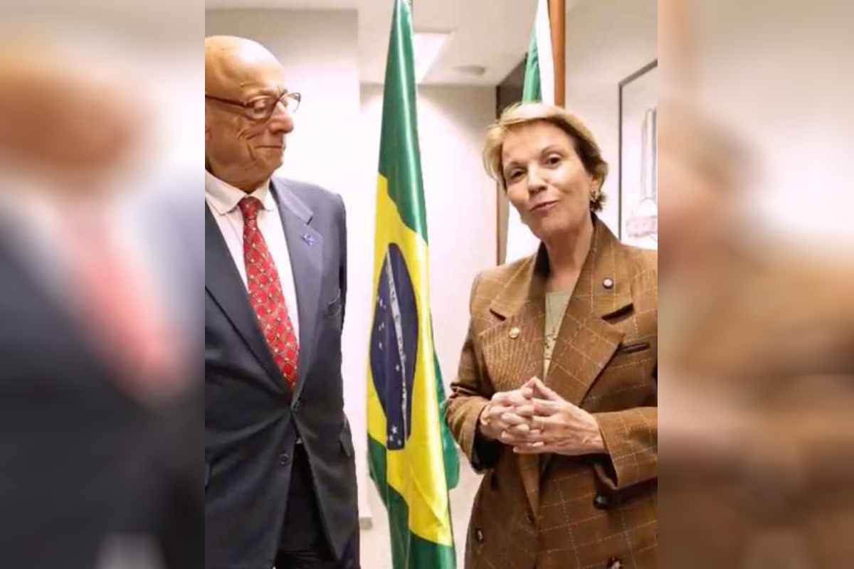 Vice dos sonhos de Flávio pede votos para Amin, adversário de Carlos em SC