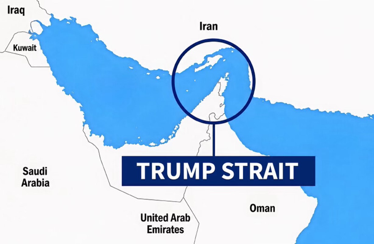 Presidente dos EUA publica mapa com "Estreito de Trump"