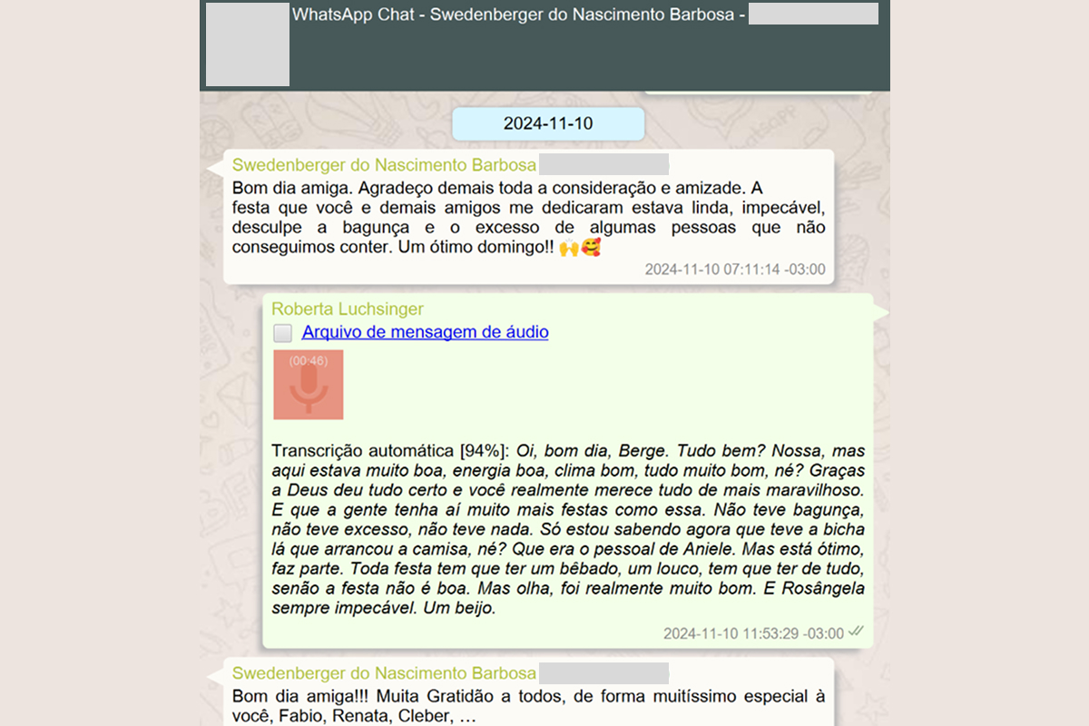 Mensagens de Roberta Luchsinger