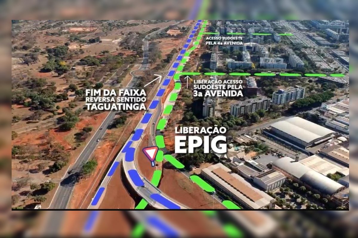 Faixa reversa da Epig será desativada neste domingo; veja mudanças