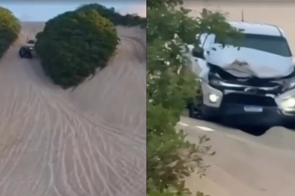 Veículos 4x4 batem de frente em duna de cidade turística na Grande Natal - Foto
