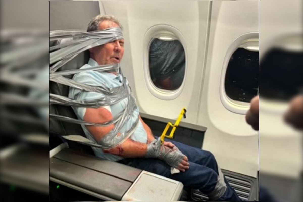 Homem amarrado a poltrona de avião durante surto: "Não me lembro de nada”