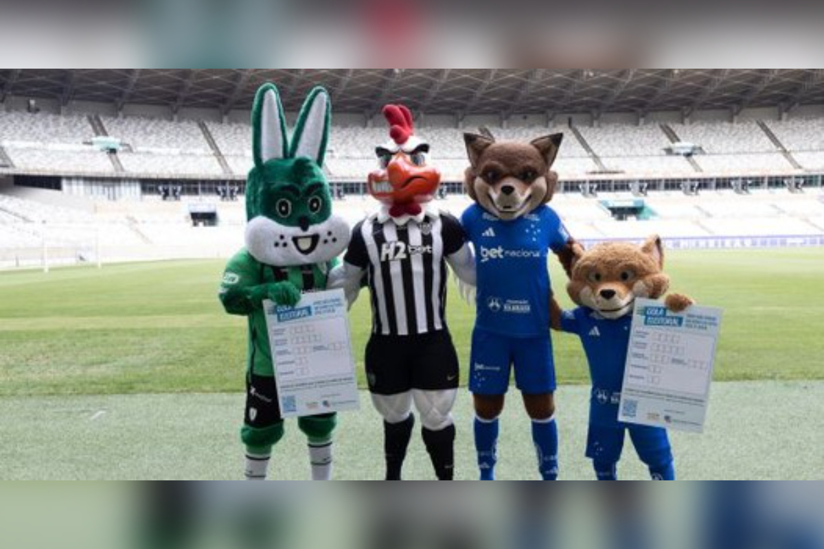 Mascotes de clubes mineiros incentivam eleitores a usar "colinha" eleitoral