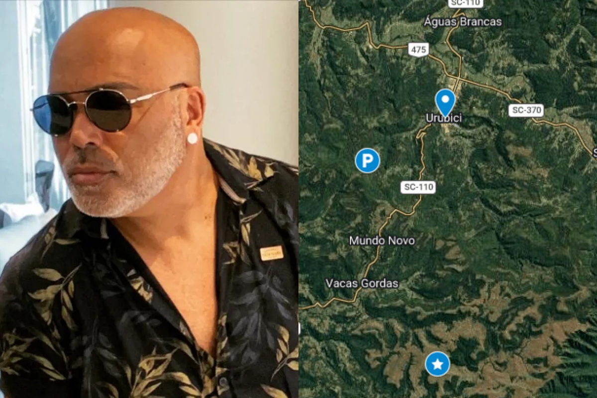 Mapa mostra área onde bombeiros buscam helicóptero que levava Rick