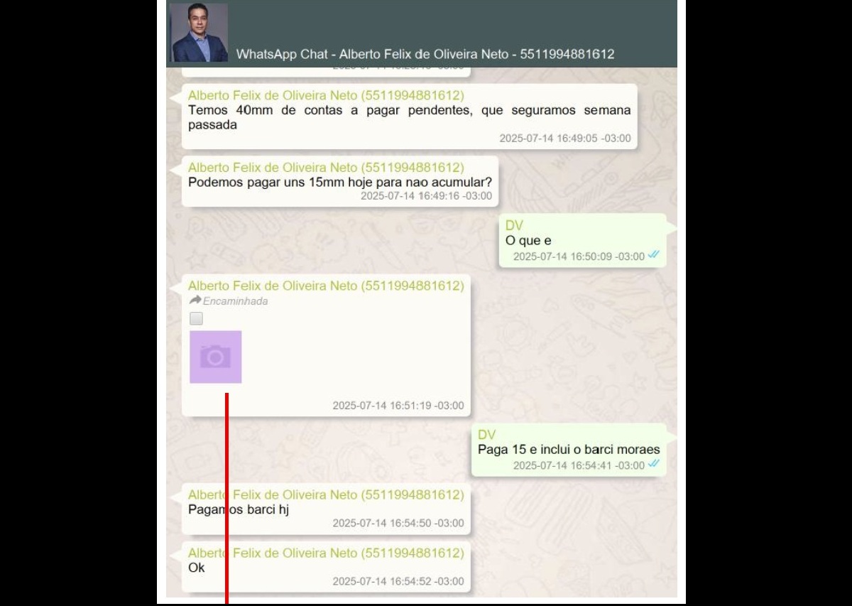 Funcionário de Vorcaro lista pagamentos pendentes e pede autorização para quitar