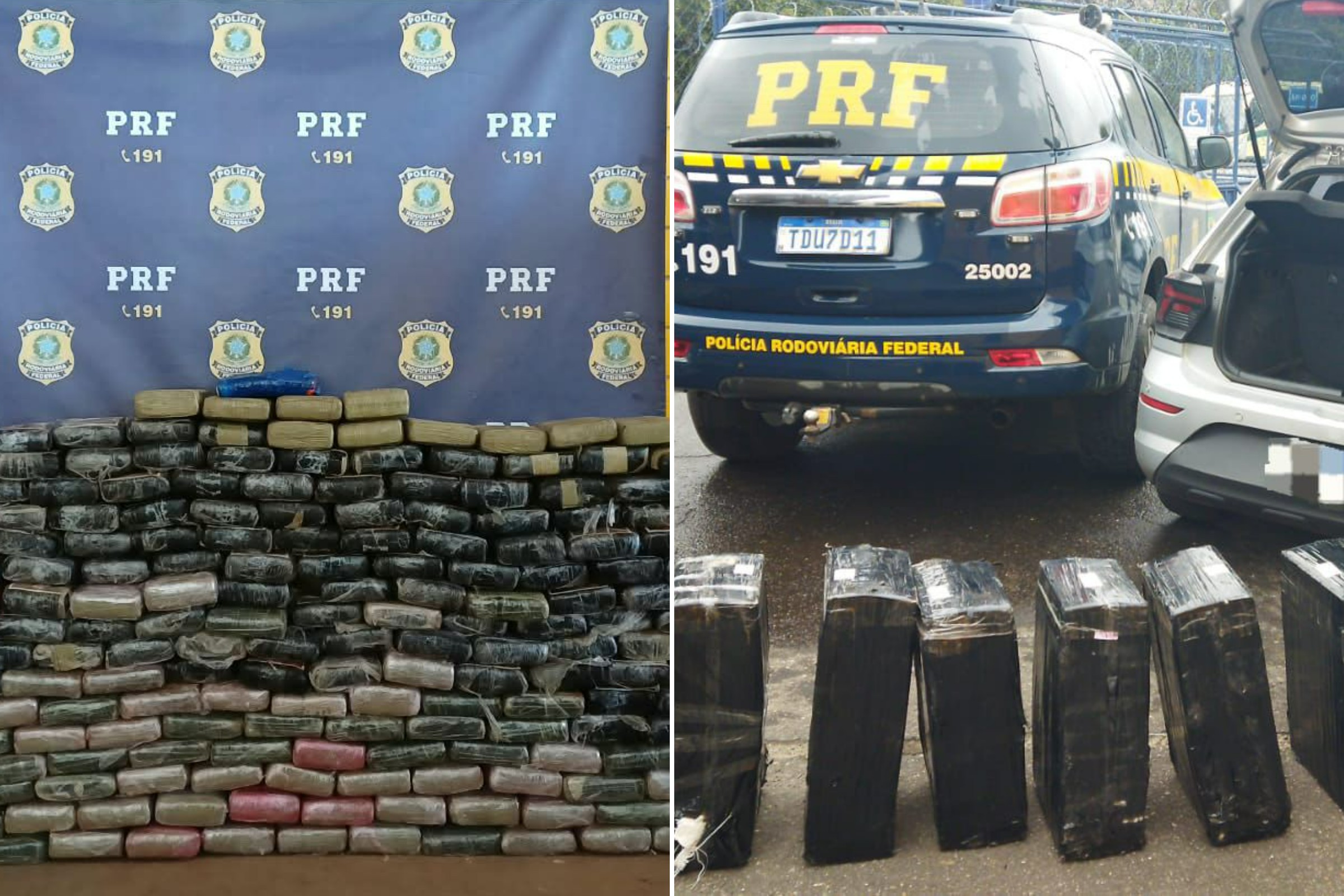 Maconha apreendida em Juiz de Fora e Paracatu