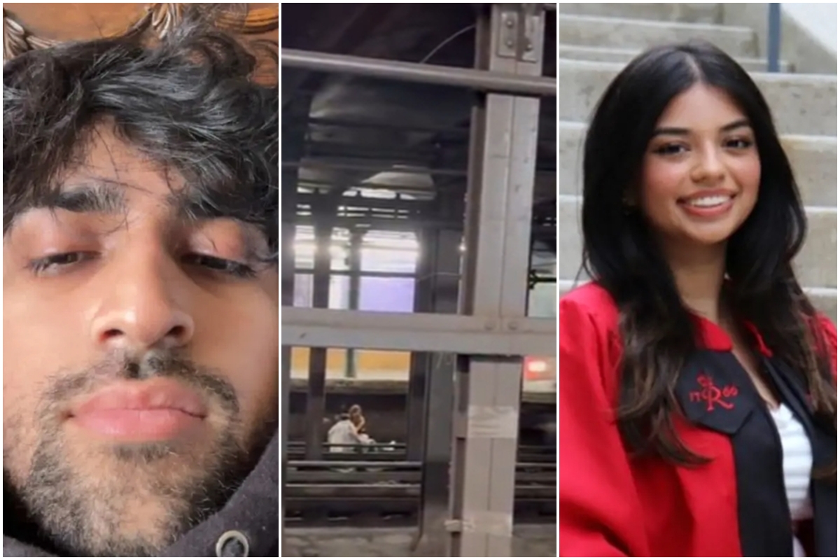 Homem e mulher sentam em trilhos e morrem atropelados pelo metrô de NY - Foto