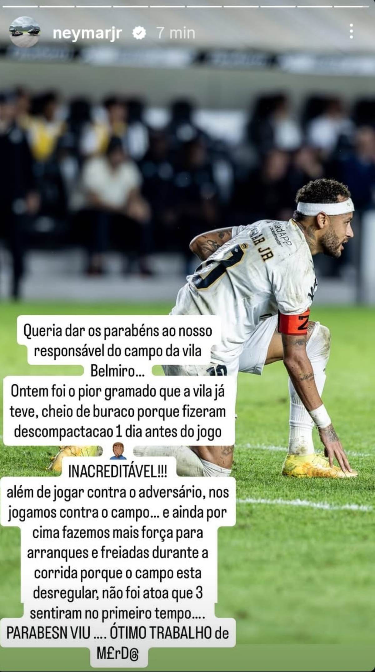 Print de um stories de Neymar no Instagram - Metrópoles