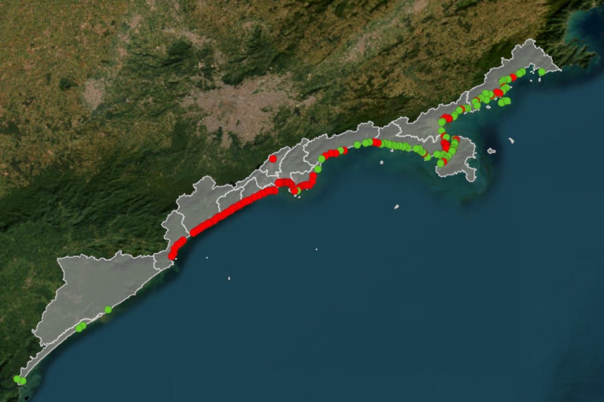 Litoral de SP tem 90 praias impróprias para banho para este fim de semana