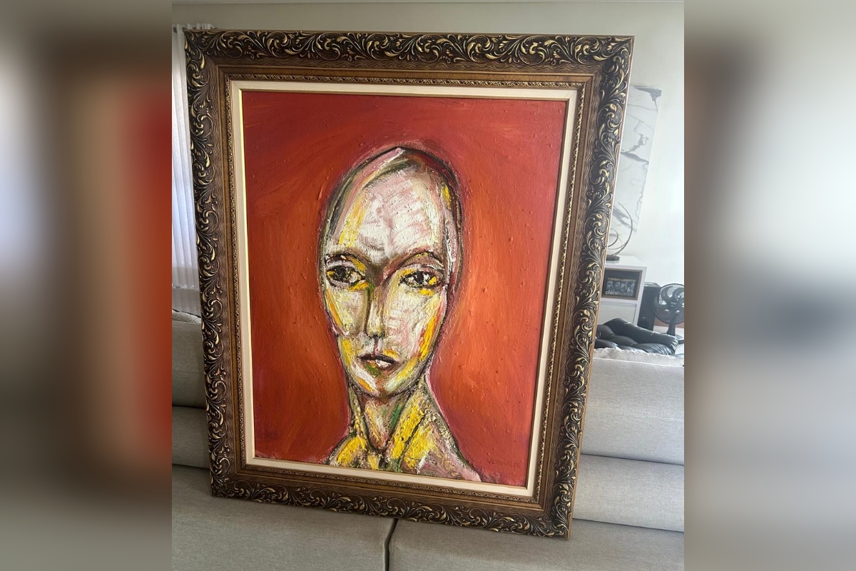 O quadro presenteado por Luchsinger a Swedenberger Barbosa, o Berge