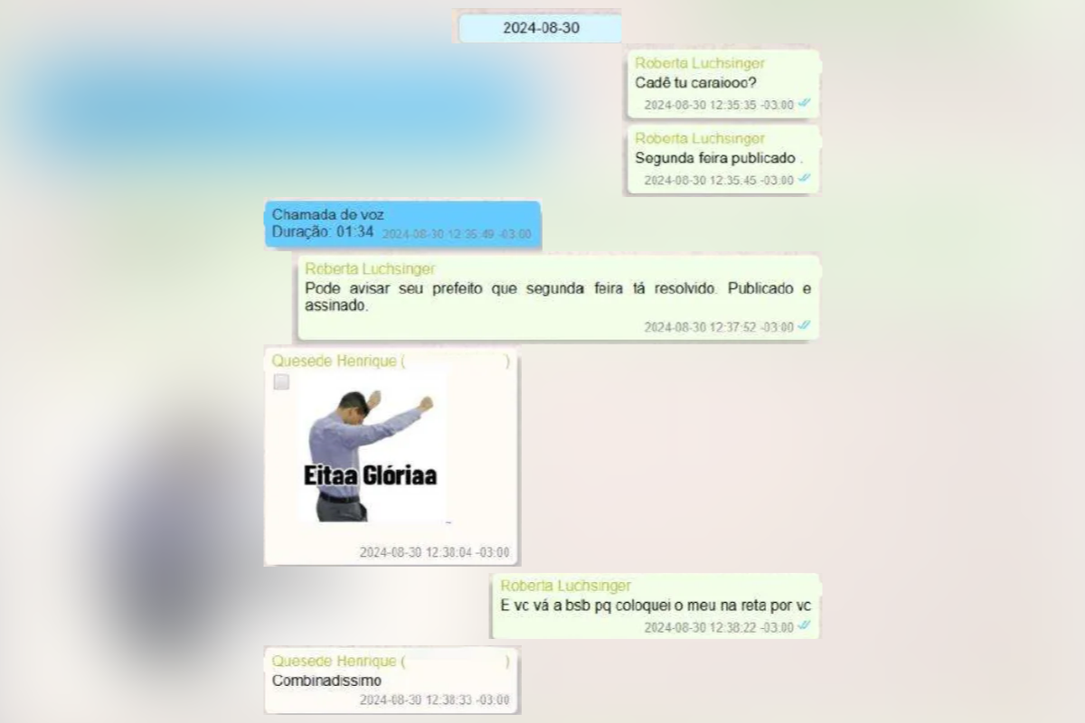 Roberta Lucshinger diz que despacho de empréstimo pode ser avisado ao prefeito Rogério Cruz