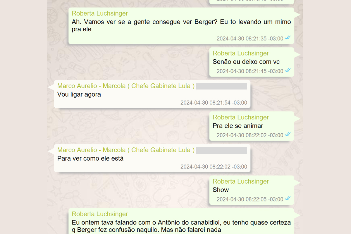 Mensagens de Roberta Luchsinger