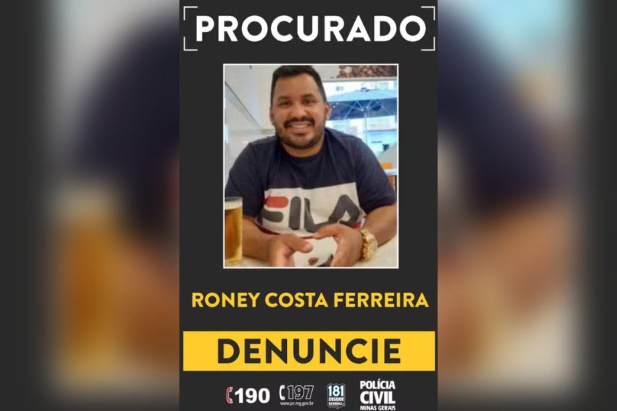 Roney Costa Ferreira, apontado como mandante do feminicídio, continua foragido