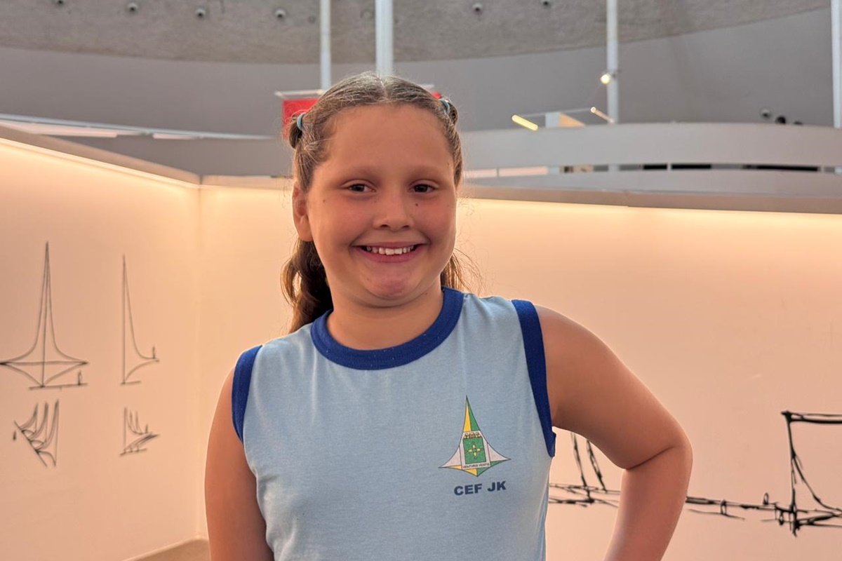 Sofia Borges, de 11 anos, estudante do CEF JK