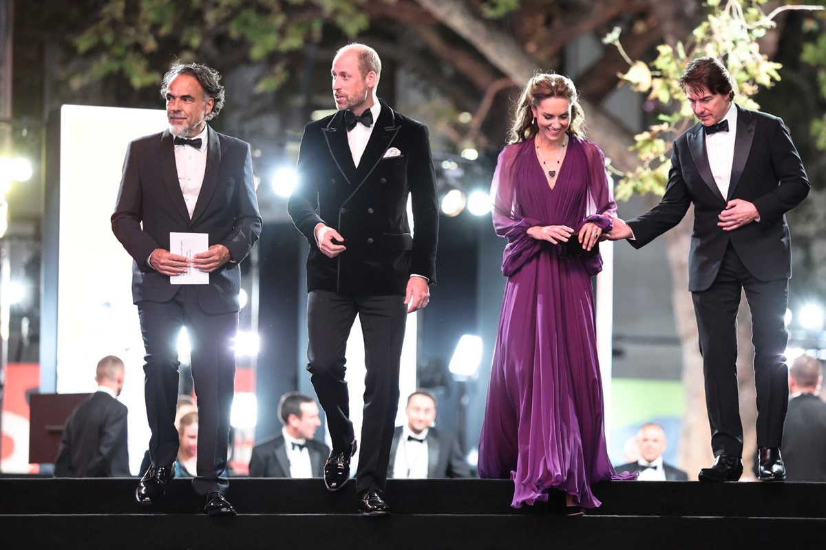 Tom Cruise ao lado de Kate Middleton e William