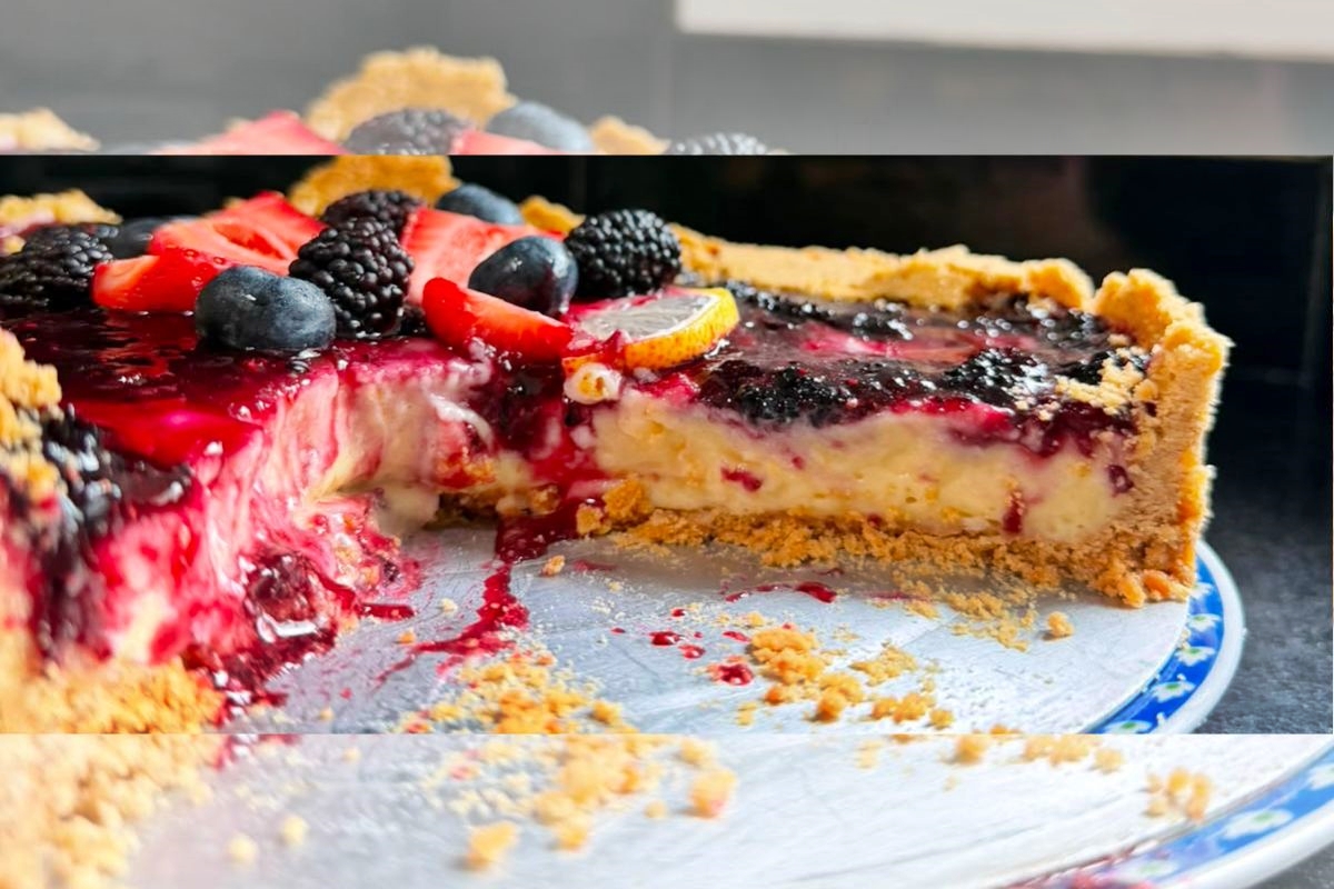 torta de frutas vermelhas