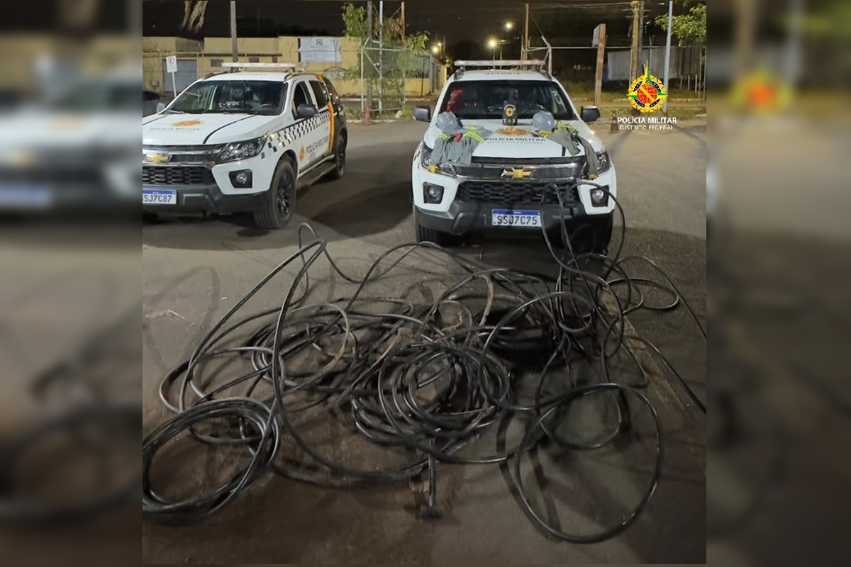 Trio se disfarça de técnicos de telecomunicações para furtar cobre no DF