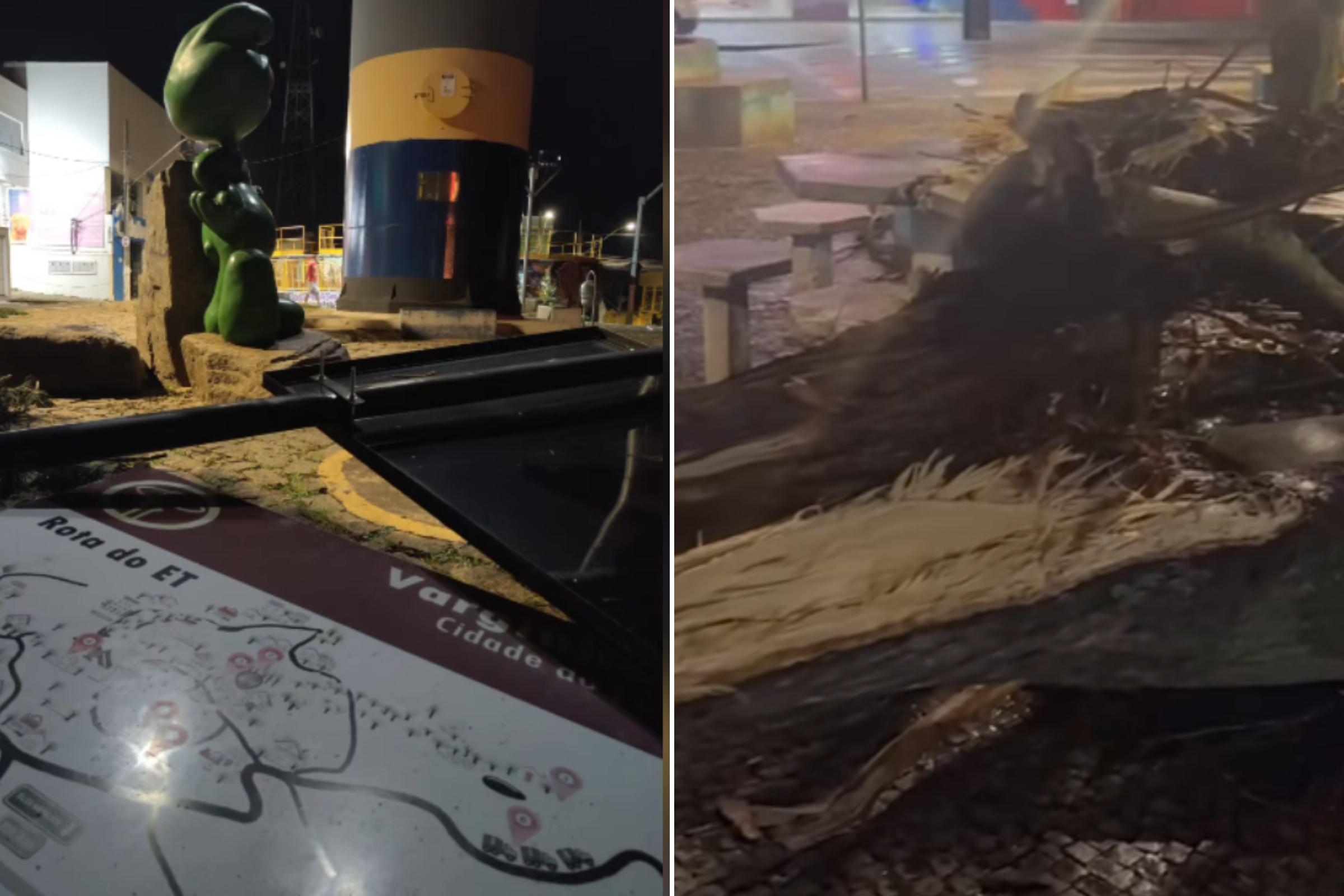Temporal causa estragos em Varginha e suspende visitas ao Memorial do ET