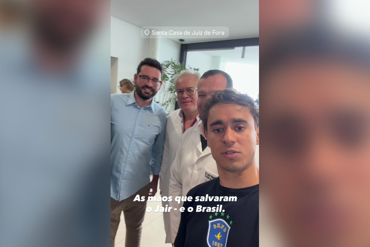 Nikolas encontra e agradece médicos que atenderam Bolsonaro em Juiz de Fora