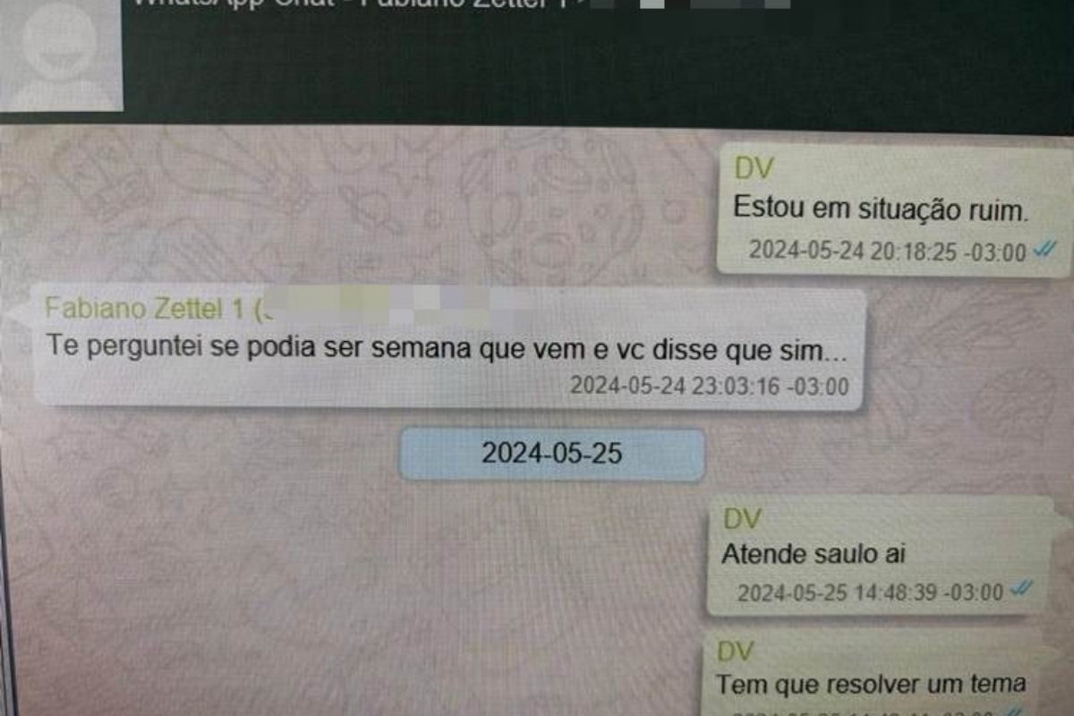 Imagem colorida, Zettel responde a cobrança- Metrópoles