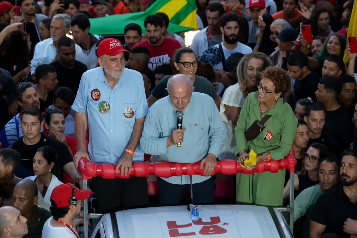 “O Brasil precisa do voto de quem tem 70 anos”, pede Lula em ato em BH