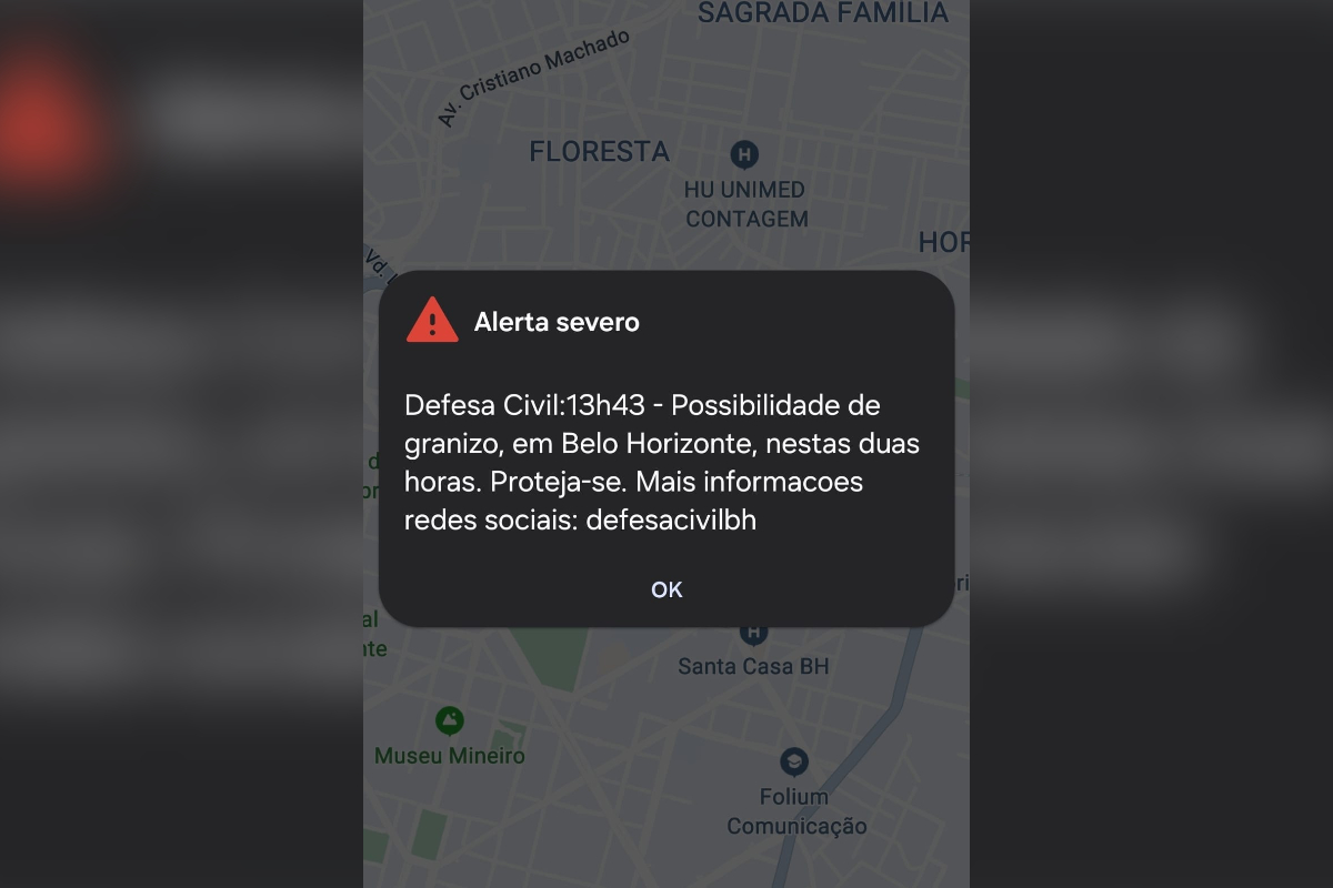 BH tem chuva forte e alerta para  granizo em tarde de ato com Lula