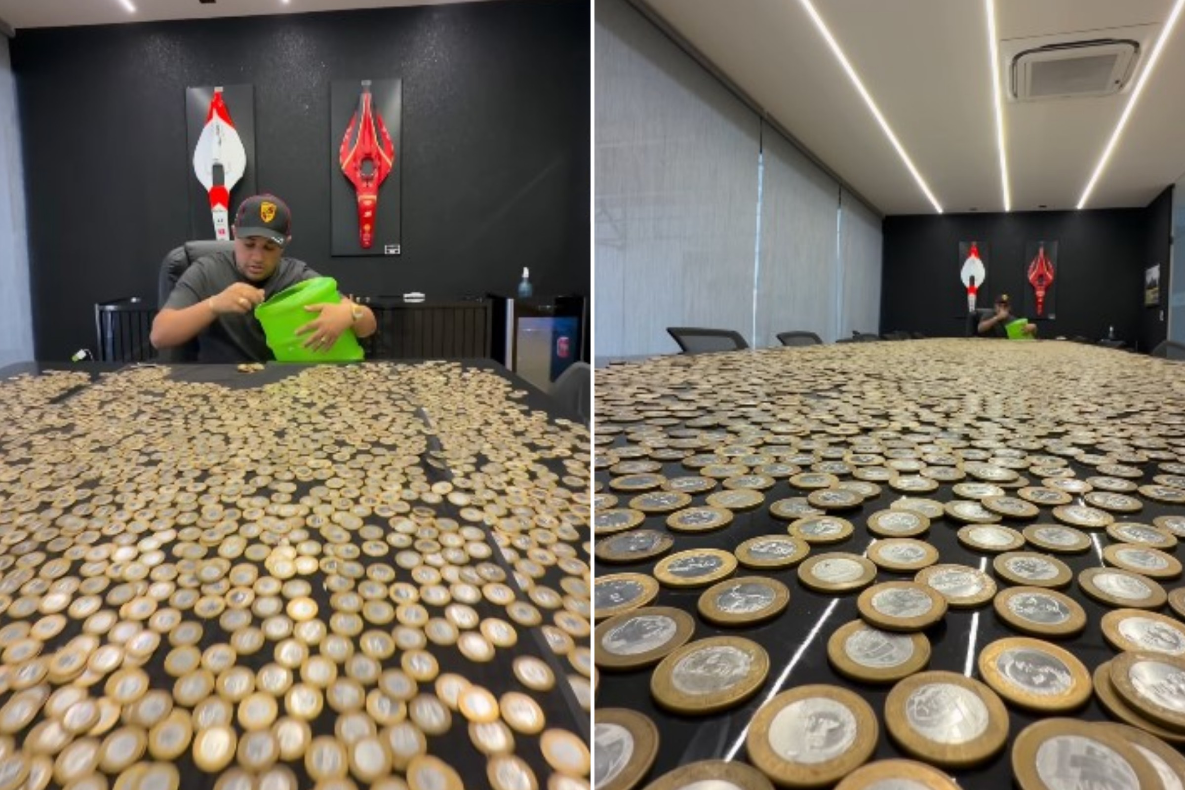 Borracheiro paga parte de Hilux com milhares de moedas de R$ 1