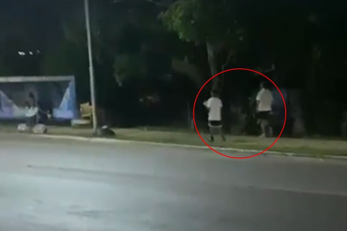 Vídeo mostra dupla suspeita de colar cartazes com ofensas a Celina Leão