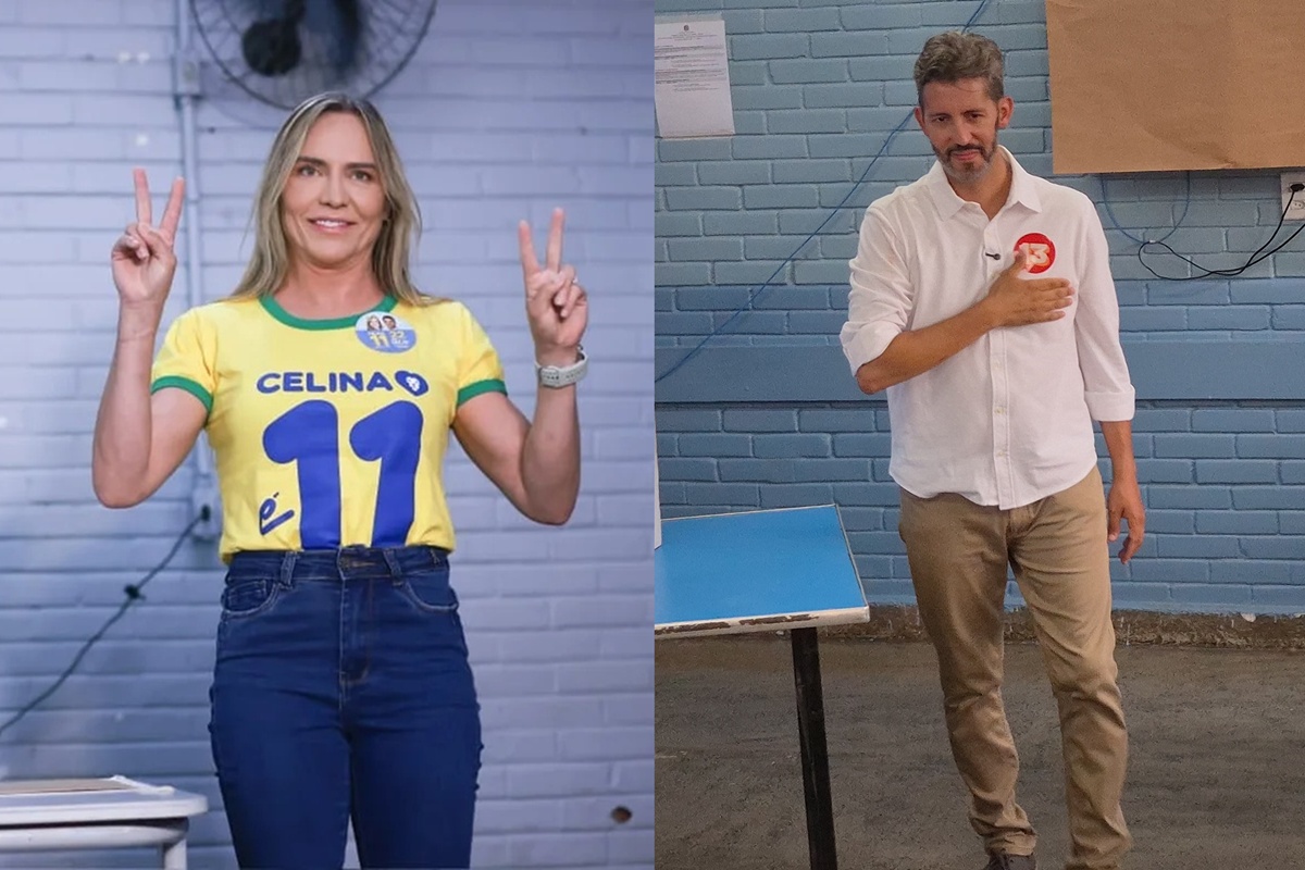 Celina e Grass votam e aguardam apuração dos votos para o GDF