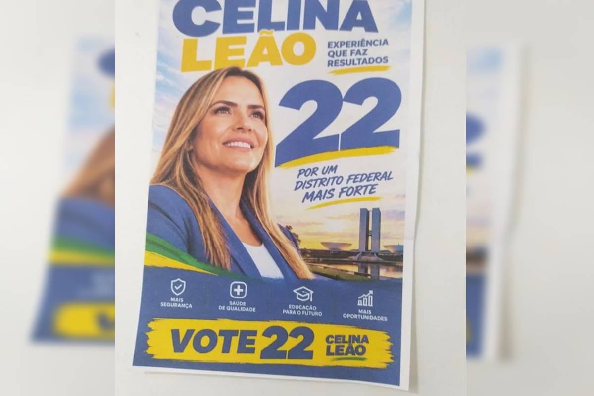 Material de campanha com número 22 atribuído a Celina é encontrado no DF