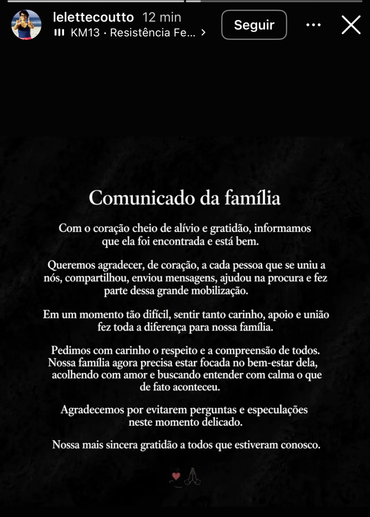 Família de Dandara Couto revela que modelo foi encontrada
