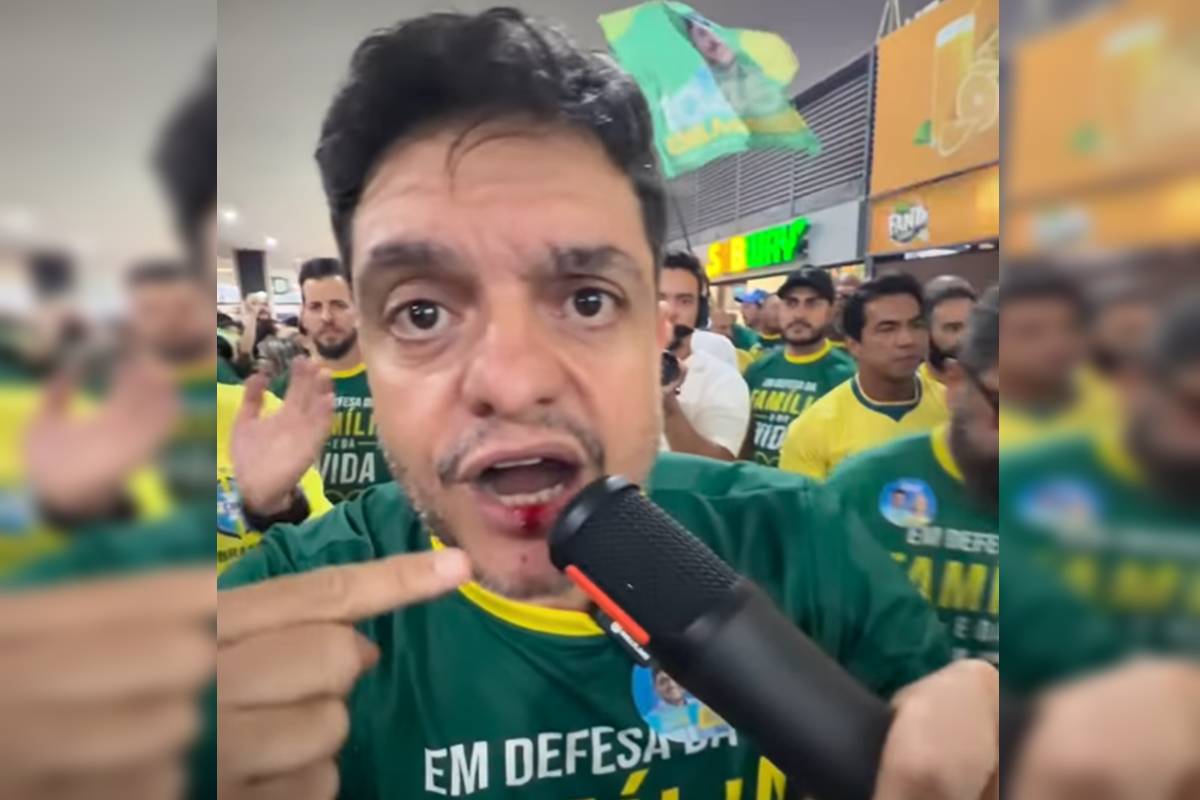 Candidato a deputado é agredido com soco durante ato com o mote "fora, PT"