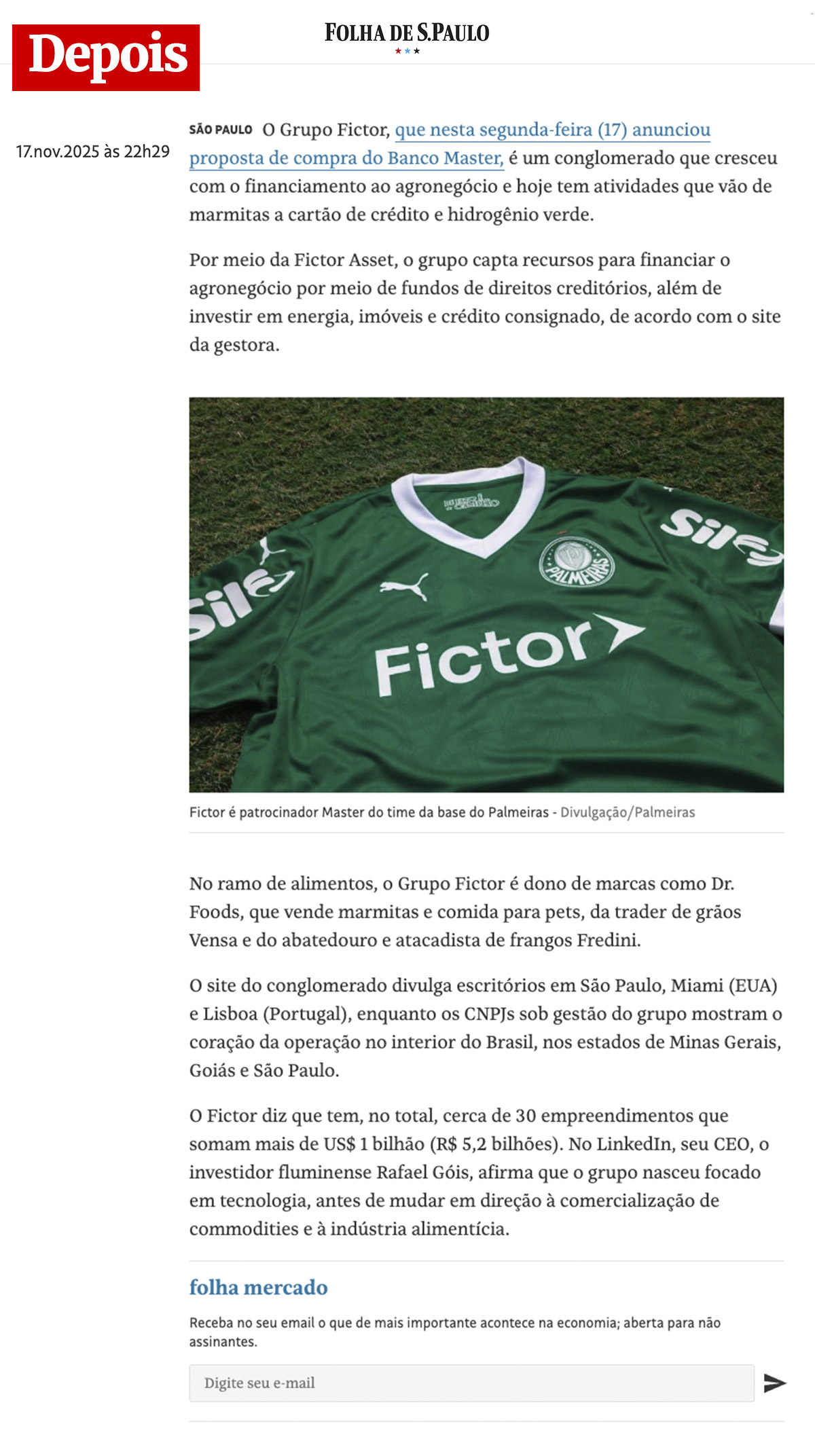 Parágrafos críticos à Fictor logo foram suprimidos posteriormente do texto, sem quaisquer explicações