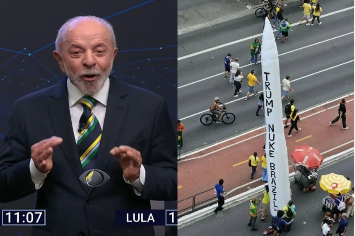 Lula sobre ato pró-Flávio: "Torpedeiro americano mandou atacar o Brasil"