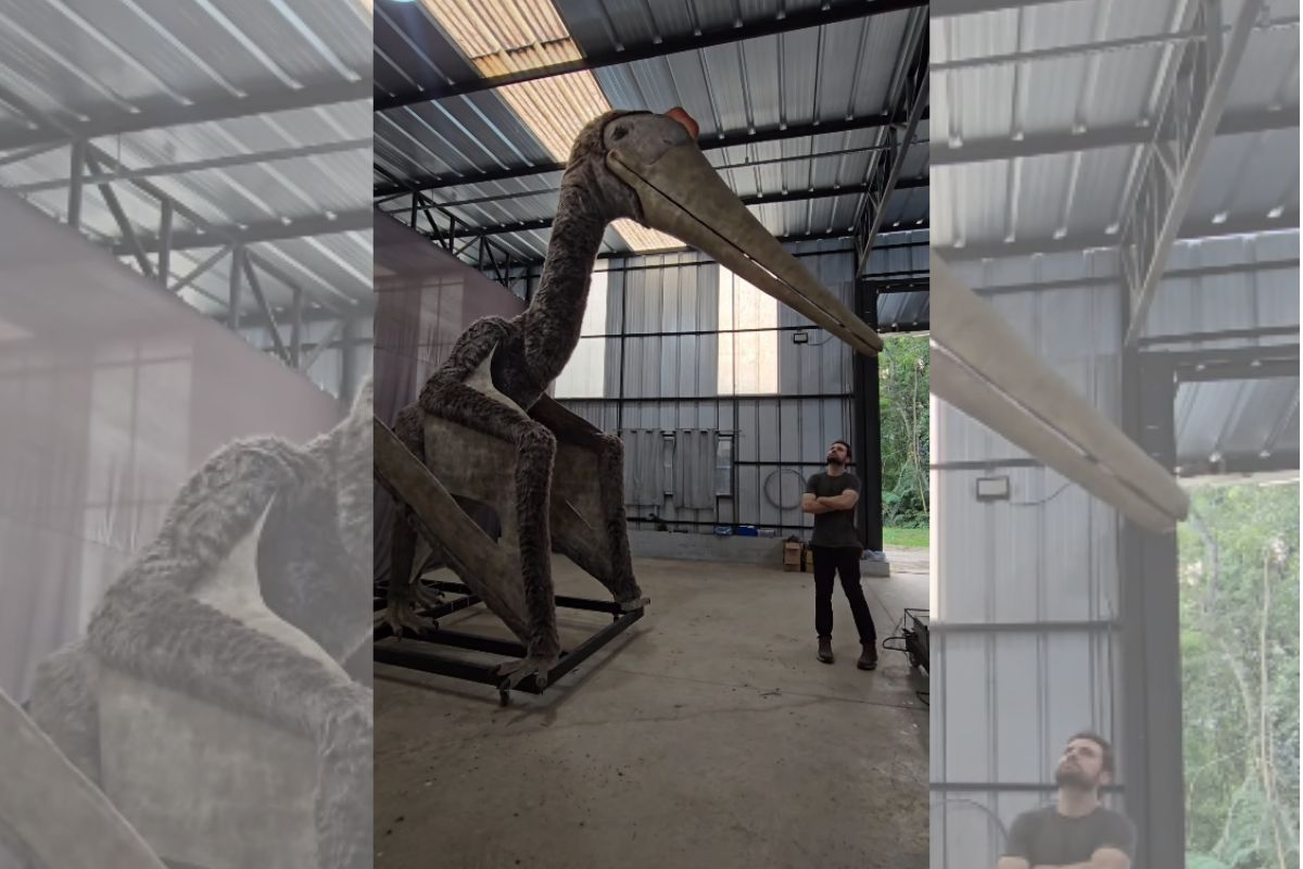 Artista surpreende ao recriar animal primitivo em animatrônico realista - Foto