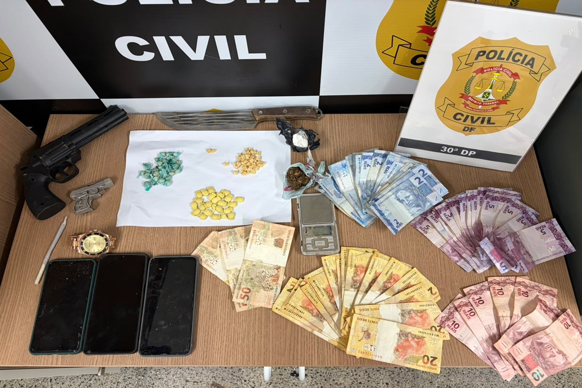Dupla ligada a grupo de matança em São Sebastião é presa com drogas no DF