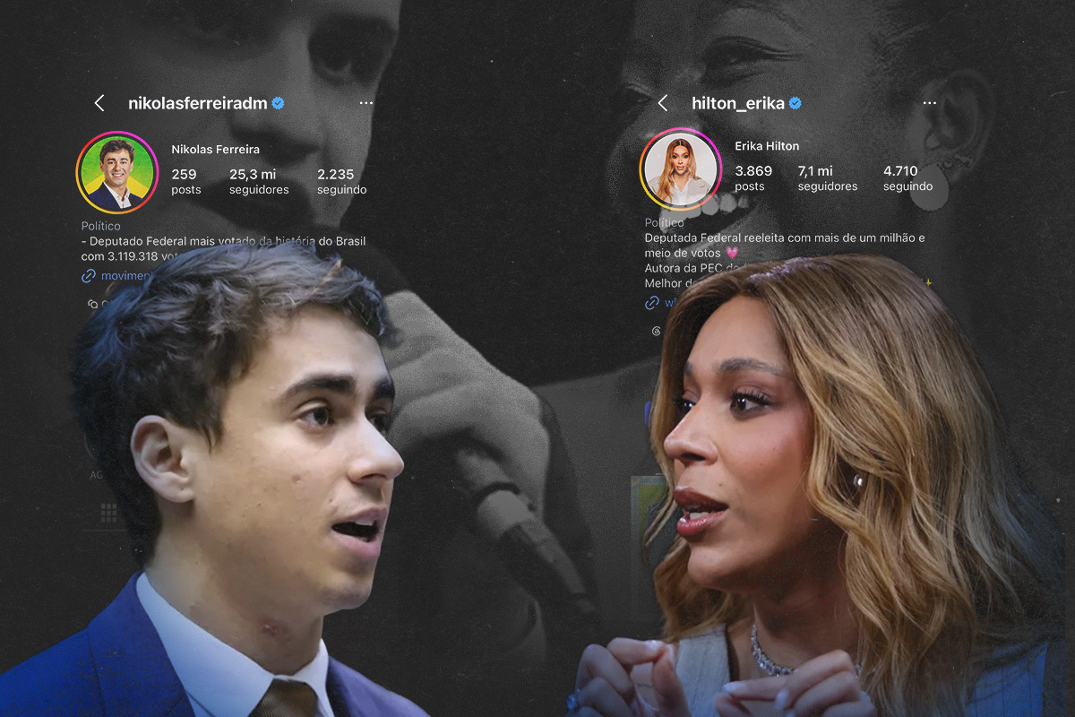 Política dos cliques: Nikolas e Érika Hilton superam 1 milhão de pageviews
