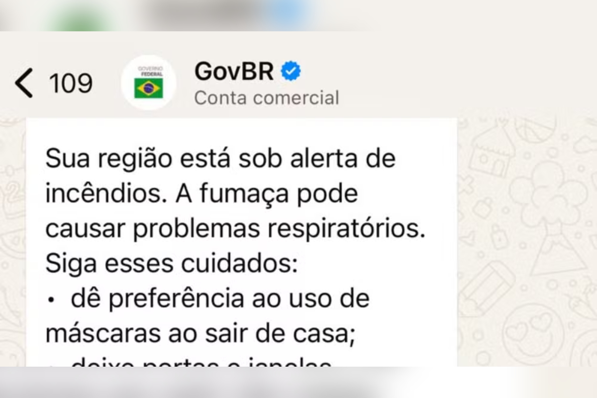 Imagem colorida, alerta governo federal - Metrópoles