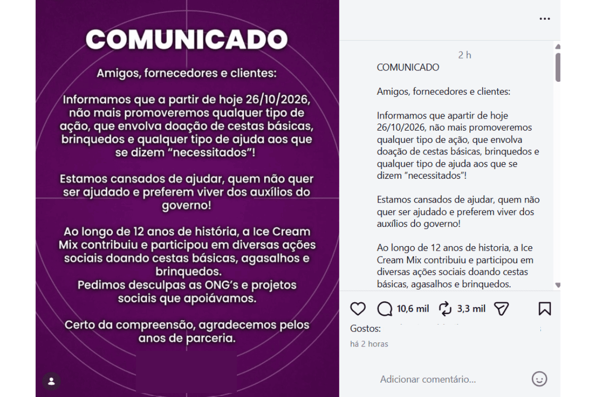 Empresário nega, mas faz vídeo relacionando retirada de doações à política