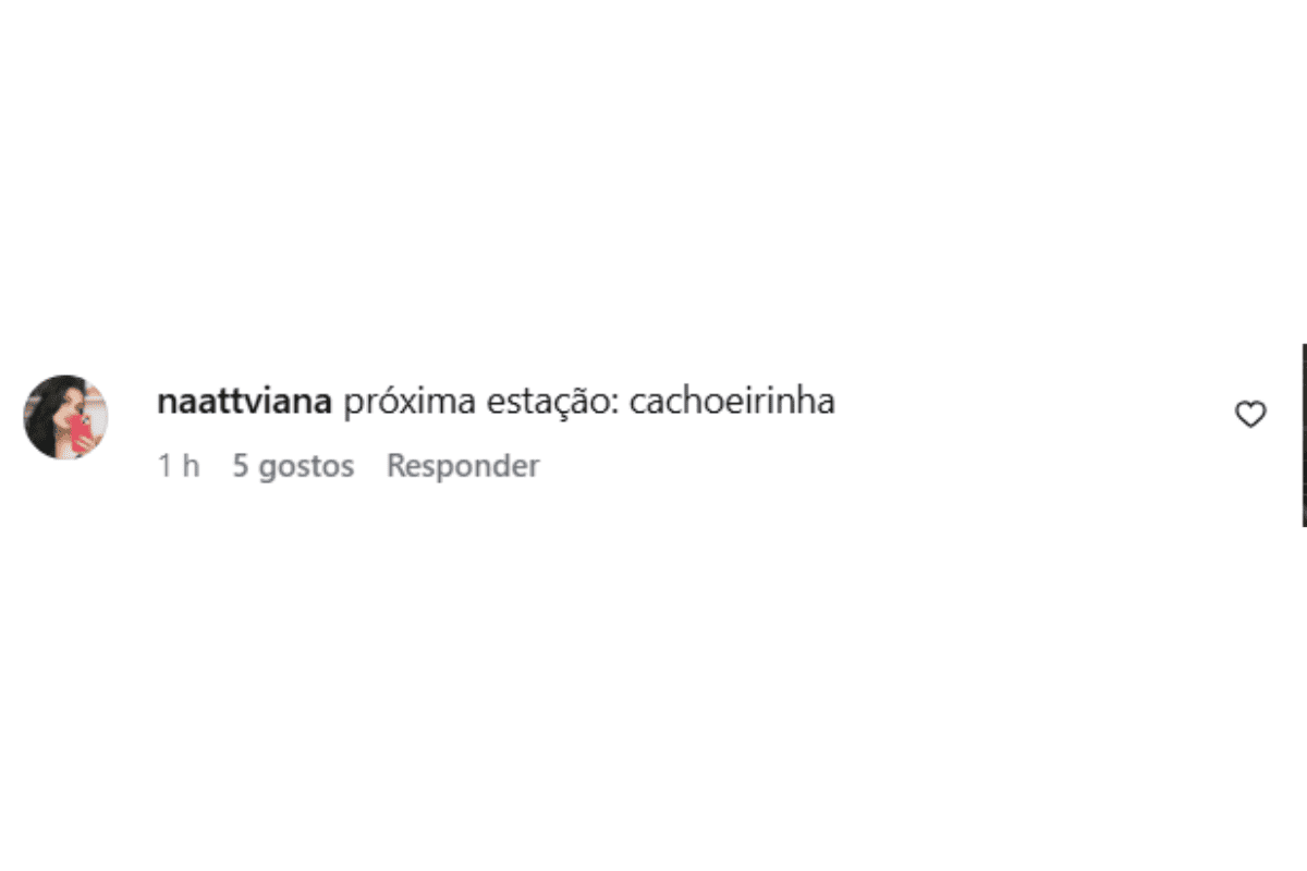 Comentário no Instagram do São Paulo Sobre Trilhos em critica ao Metrô de São Paulo após fortes chuvas.