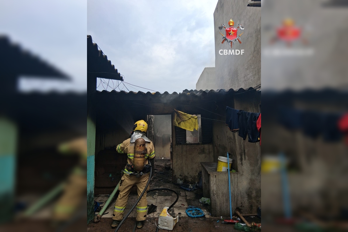 Casal com 5 filhos tem casa destruída por incêndio no DF: "Perdemos tudo"