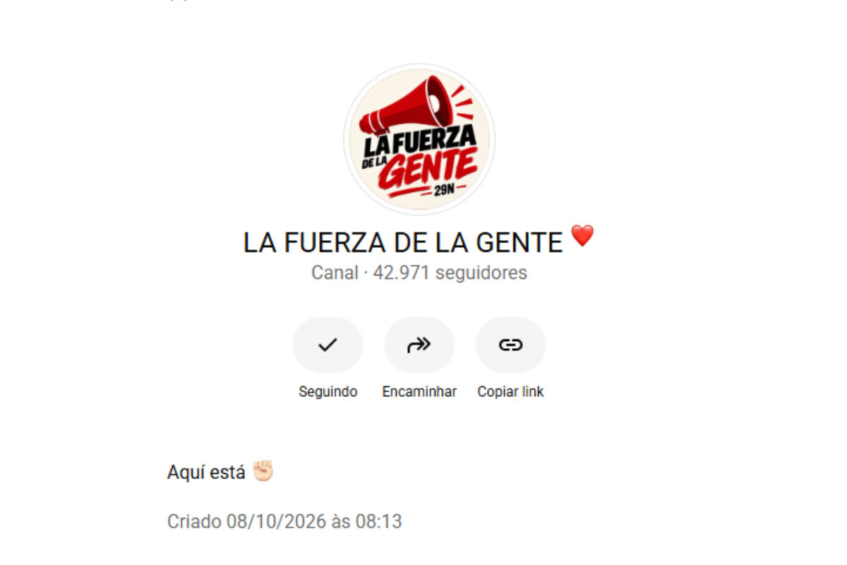 Canal de WhatsApp La Fuerza de La Gente