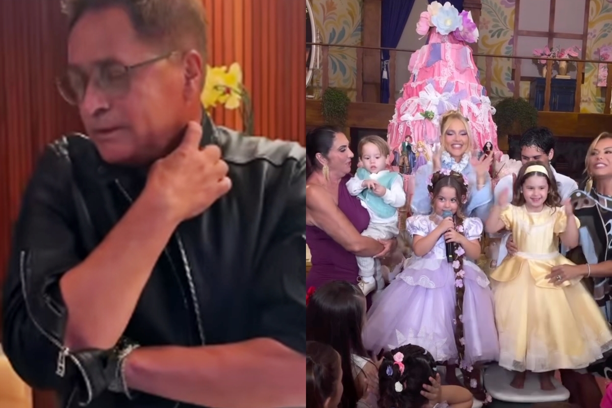 Leonardo não vai à festa de Maria Flor e Poliana Rocha revela paradeiro