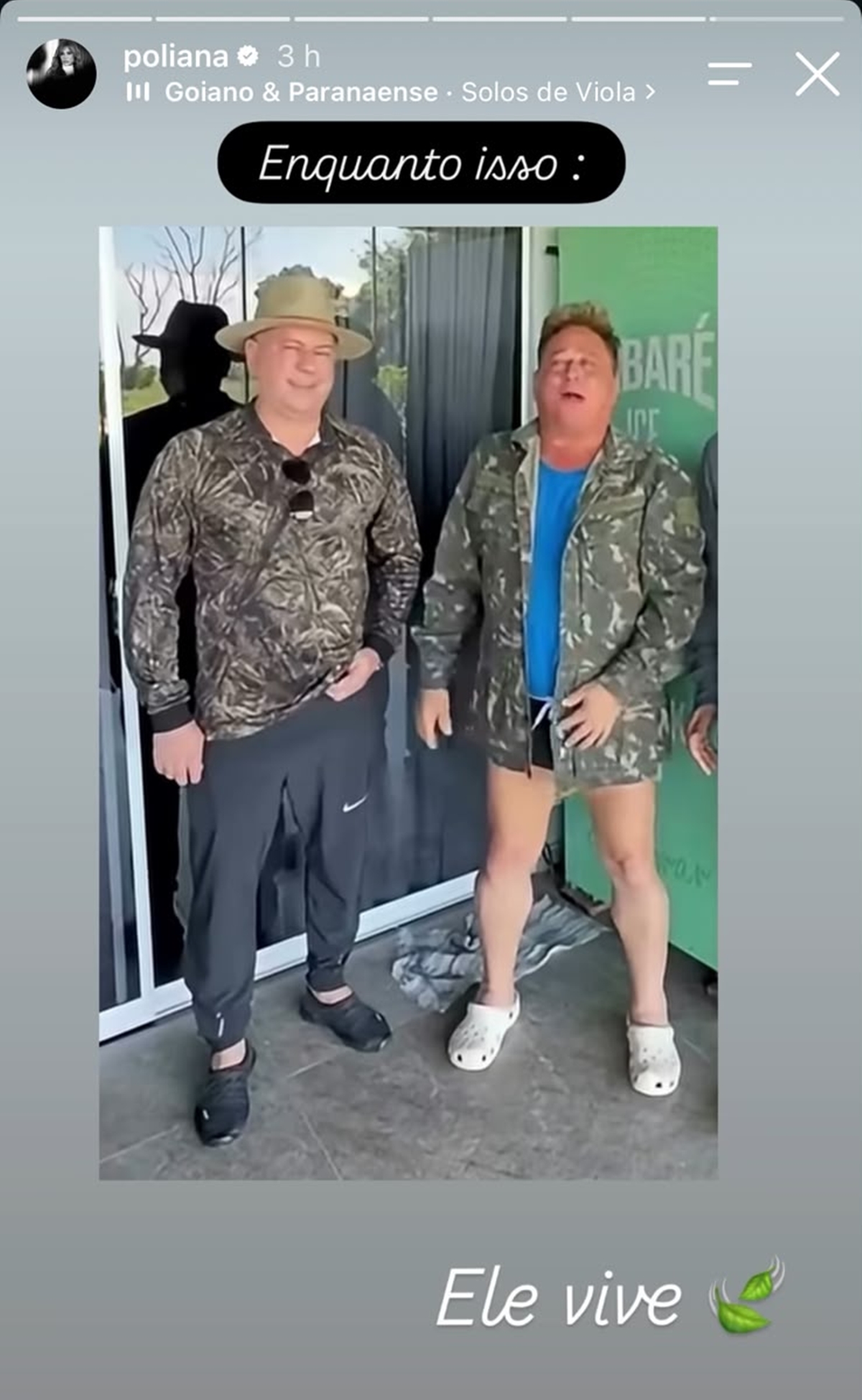 Leonardo foi a viagem de pesca durante aniversário da neta