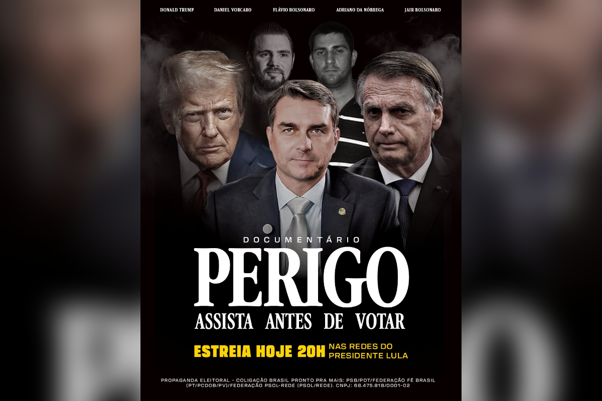 Lula anuncia documentário chamado "Perigo" sobre Flávio, Trump e Bolsonaro